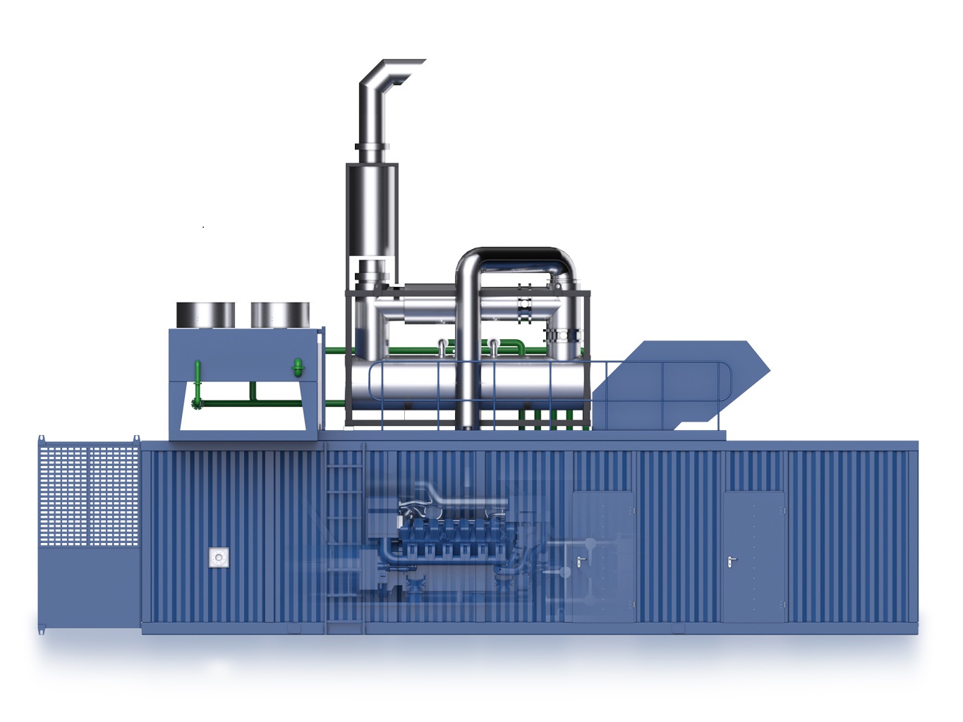 Газопоршнева електростанція контейнерного типу 2000 кВт EKV-NG-2000-CM-C